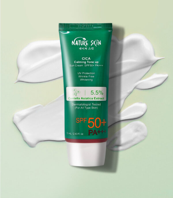 Nature Skin CICA Calming Tone Up Sun Cream SPF50+ PA+++ - Image 2